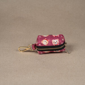 Etui na kupoworki „Teddy bow” ze złotym karabińczykiem