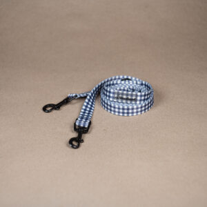 Smycz przepinana „Midnight check" z czarnymi okuciami