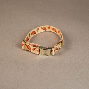 Obroża „Croissant” ze złotymi okuciami