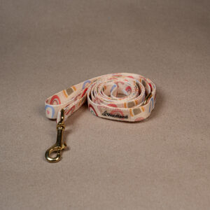 Smycz miejska „Rainbow” ze złotymi okuciami