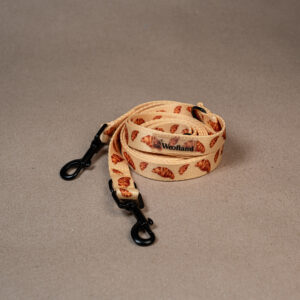 Smycz przepinana „Croissant” z czarnymi okuciami