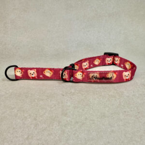 Obroża półzaciskowa „Teddy bow" z czarnymi okuciami