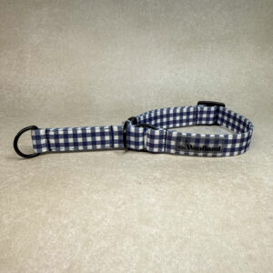 Obroża półzaciskowa „Midnight check” z czarnymi okuciami