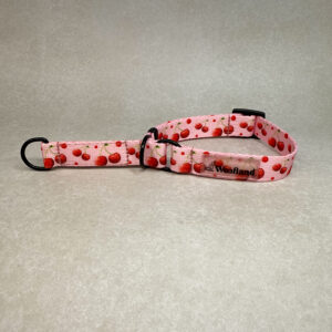 Obroża półzaciskowa „Cherry z czarnymi okuciami