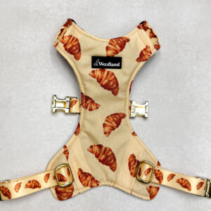 Szelki bezuciskowe „Croissant” ze złotymi okuciami